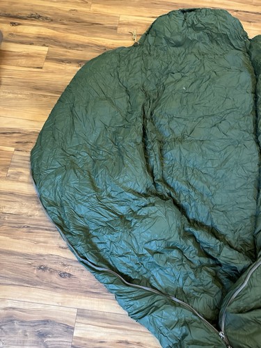 VTG The North Face Green Goose Down Mummy Sleeping Bag Brown Label 77"x28" Read - Picture 16 of 20