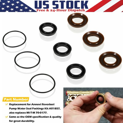 #ad AR1857 Seal Packing Kit 18mm XR Annovi Reverberi Pressure Washer Pump RK RKA RKV $28.19