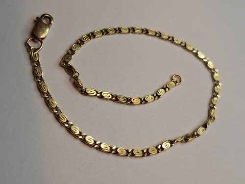 14 Karat Yellow Solid Gold Designer Bracelet 14K 7" Long 2MM WIDE 2.35 Gram - Picture 11 of 24
