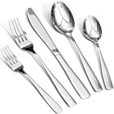 40PCS Stainless Steel Silverware Set, Flatware Set for Kitchen, Cutlery Set w...