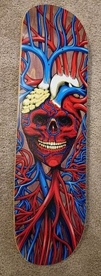2022 Strangelove Heartskull Natural Sean Cliver Skateboard Deck 8.25  Code Blue 