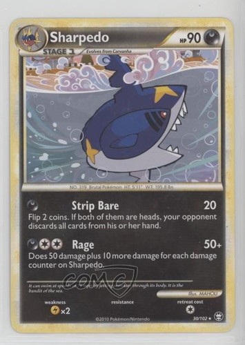 Sharpedo Pokémon HeartGold & SoulSilver Triumphant #30 2010