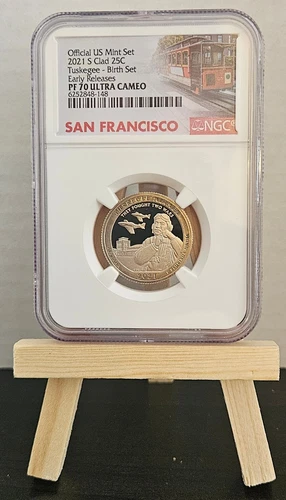 2021-S NGC PF70 Ultra Cameo Clad 25c Tuskegee Airmen Quarter