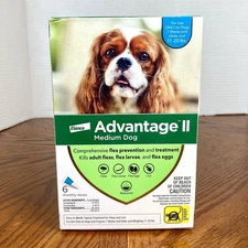 Elanco ~ Advantage ll Medium Dog ~ 6 Doses for Dogs ~ 7 Weeks & Older, 11-20 lbs
