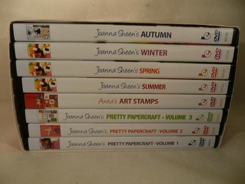 JOANNA SHEENS KARTENHERSTELLUNG BASTELN & KUNST BRIEFMARKEN 8 DVD VERPACKT SET - Bild 3 von 3
