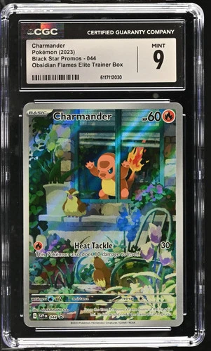 2023 Pokemon Black Star Promos Charmander Obsidian Flames ETB CGC 9 #044
