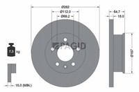 2X Pagid Bremsscheibe Voll Ø282Mm FüR VW Transporter IV Bus 70XB 70XC 7DB