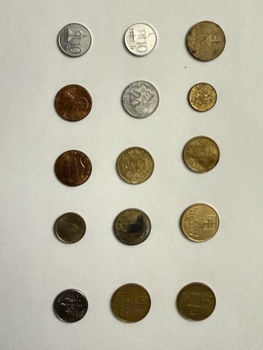 107 Vintage World International Coins - With Large Coin Tube - Picture 6 of 7