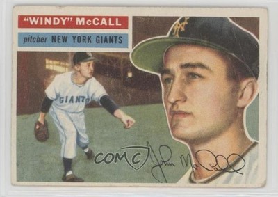 1956 Topps Windy McCall (White Back) #44 1c4