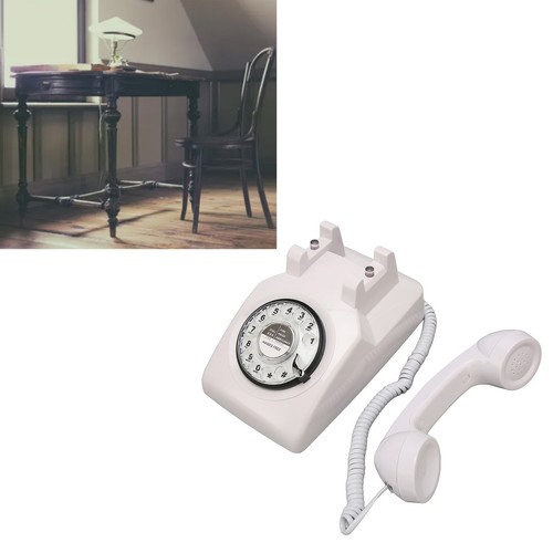 Retro Rotating Phone Old Fashioned Vintage Landline Phone With Mechanical Rin FY - Afbeelding 4 van 31