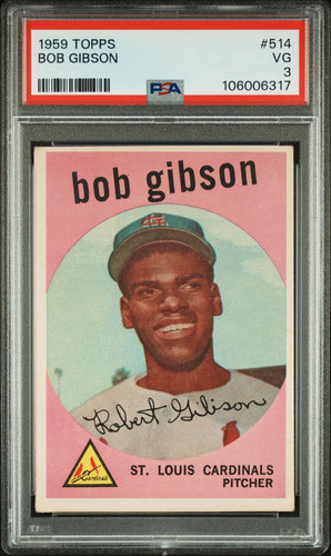 Bob Gibson #514 1959 Topps card