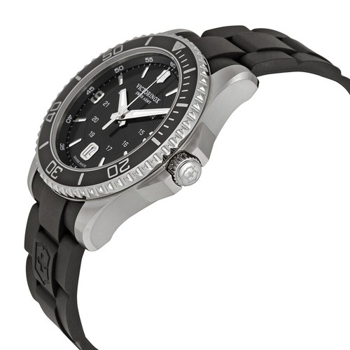 Victorinox Swiss Army 241698 Men's Maverick Black Dial Rubber Strap Watch 43mm - Picture 2 of 4