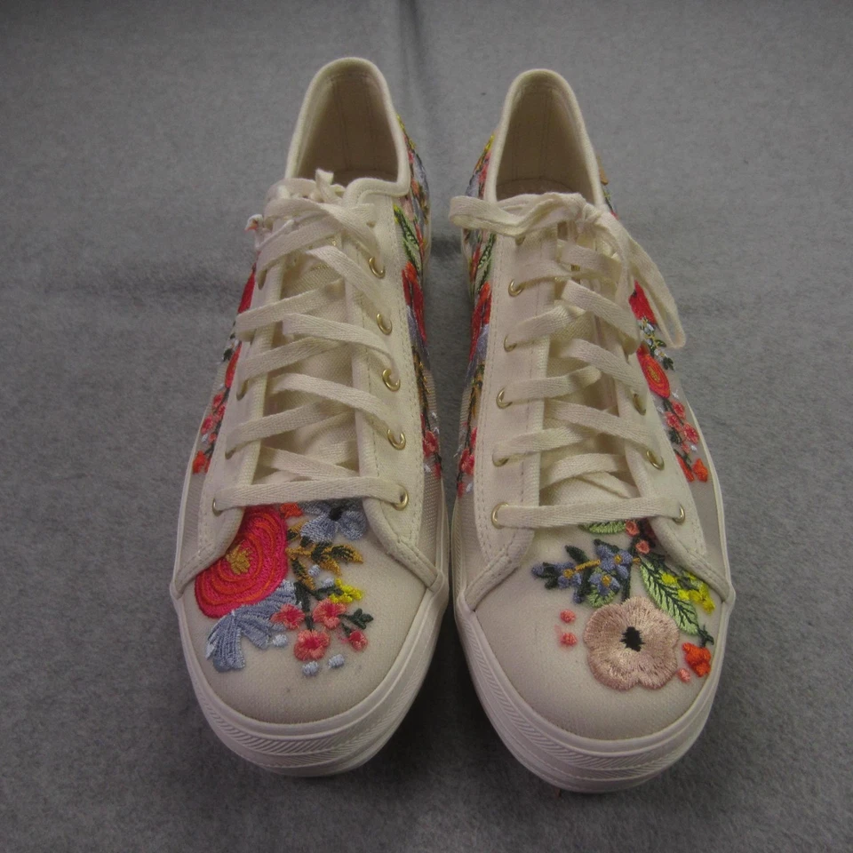 Zapatos Keds Mujer Talla 11 Crema Rifle Paper Co Floral Bordado WF62675 Foto 4 de 4