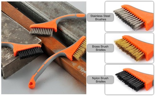 6PCS Wire Brush Set-Stainless Steel, Brass, Nylon Bristles for Rust, Paint Clean - Picture 8 of 9