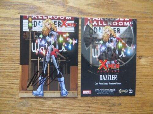 2009 X-MEN ARCHIVES DAZZLER CARD # 15 SIGNED BY HUMBERTO RAMOS ART, WITH POA - Picture 1 of 1