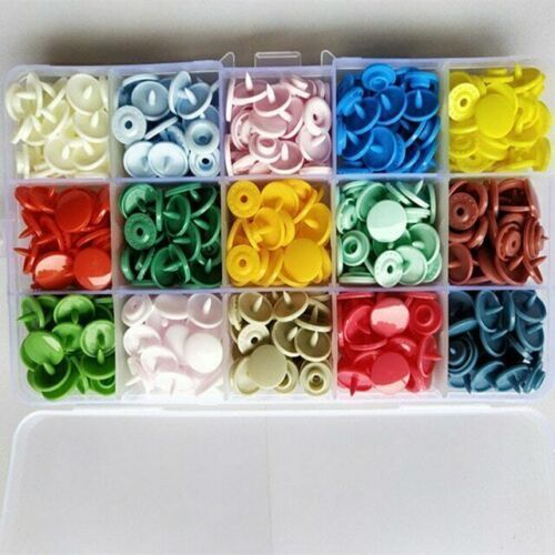 150/360pc T5 Plastic Snap Buttons Sewing Press Poppers Resin Snap Fasteners Tool - Picture 13 of 17