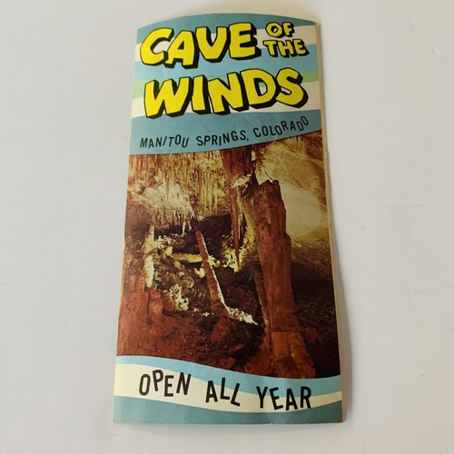 Cave of the Winds Manitou Springs Colorado Map Pamphlet Brochure Advertising - Afbeelding 1 van 5