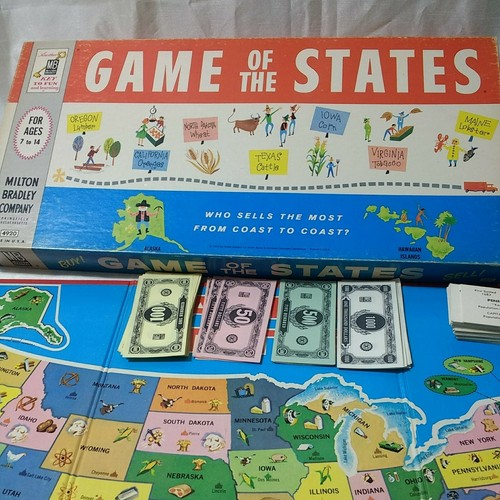 Game of the States Milton Bradley #4920 Vintage Board Game 1960 - Picture 3 of 5