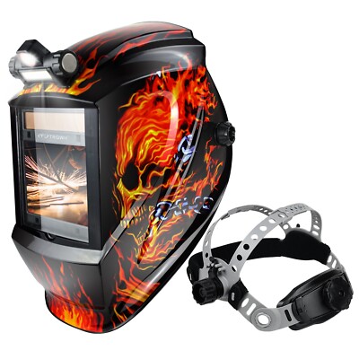 TRQWH True Color Welding Mask & Replacement Headgear, 4 Arc Sensors