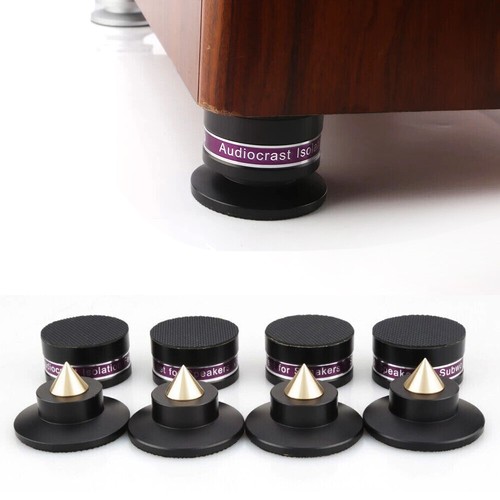 4pcs HiFi Audio Speaker Subwoofer Amp Turntable Isolation Feet Spikes Base Pad - Afbeelding 1 van 10