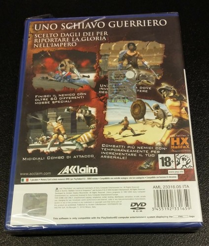 GLADIATOR Sword of Vengeance Playstation PS2 Italian Edition Dayone New&Sealed - Picture 2 of 4