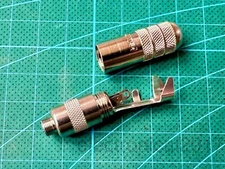 2pcs Switchcraft 35LJNS 3.5mm (1/8") Stereo Audio Cable Mount Metal Jacks