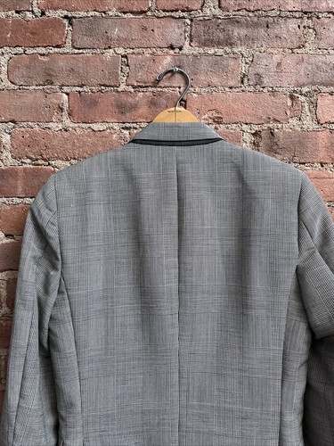 Paul Smith Mens Jacket, Sz 38, Gray Prince of Wales Check Wool/Mohair, Italy - Picture 6 of 16
