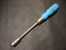 alter HAZET Steckschl&uuml;ssel 420-10 / Holzgriff blau / socket wrench