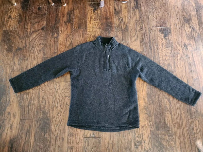 smartwool dark fleece recycled wool blend half zip pullover sweater
