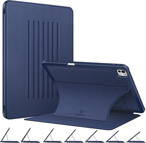 Stand Case for iPad Pro 13-inch M4 2024 Rugged Soft TPU Cover with Pencil Holder - Picture 12 of 14