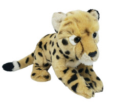14" FAO SCHWARZ REALISTIC SPOTTED CHEETAH LEOPARD STUFFED ANIMAL PLUSH SOFT TOY