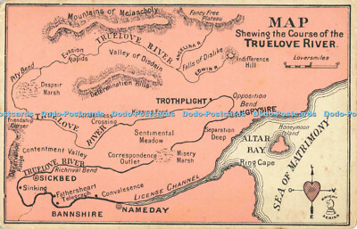 R561190 Karte Showing the Course of the True Love River Achtzehnte Auflage Ritter