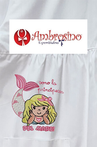 Mädchen Schulschürze weiß AMBROSINO SAVIM - LOL - Frozen - Minnie etc... - Bild 114 von 116