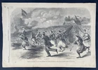 1861 VTG Civil War Engraving Print Duryee Zouaves NY 5th Volunteers Great Bethel