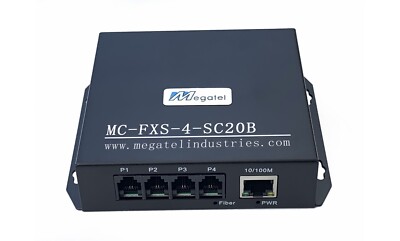 MC-FXS-4-SC20B,  4CH POTS Over Fiber Converter for SM 20Km and MM 2Km