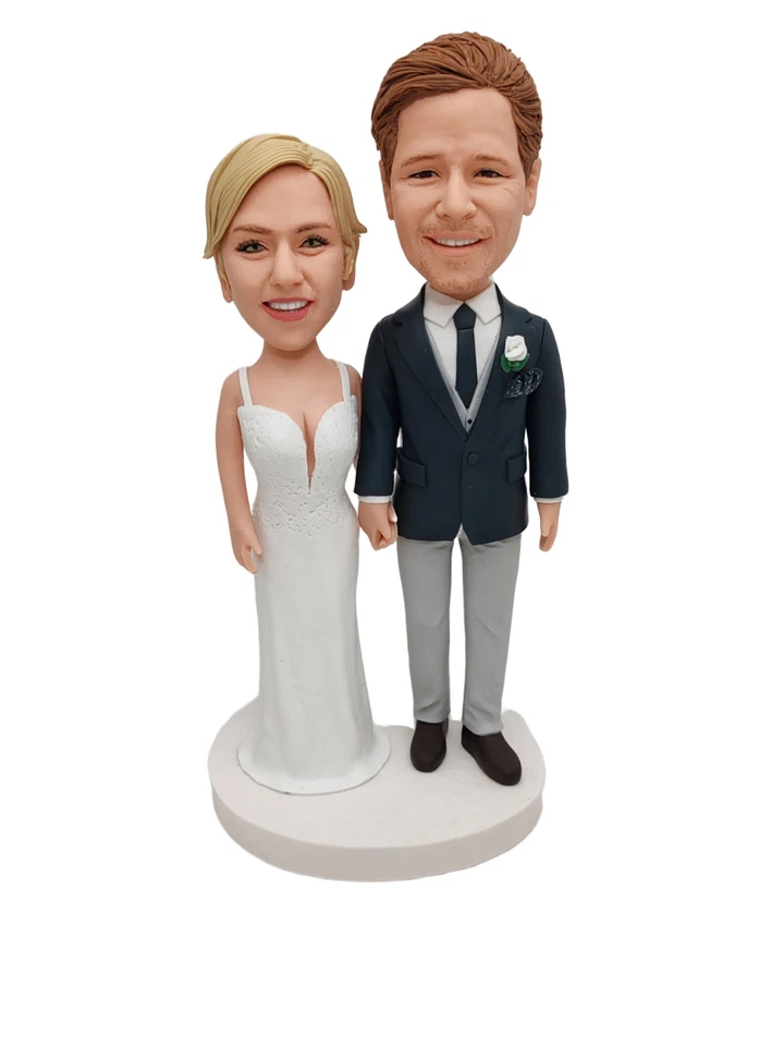 Figura Bobblehead Personalizada Pareja, Personalizada Personalizada Novia y Novio Boda Foto 2 de 4