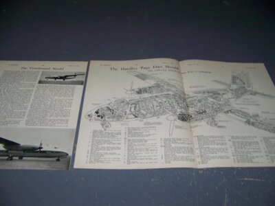 1958 HANDLEY PAGE DART HERALD..PHOTOS/HISTORY/CUTAWAY (246Z)
