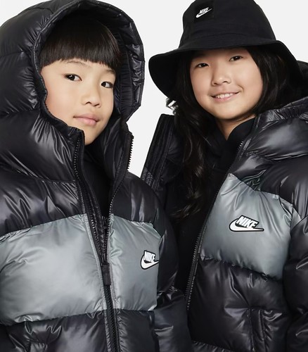 Nike NSW Therma-Fit Puffer Jacket Heavyweight Kid’s Unisex Small FD2846-010 NWT - Picture 6 of 11