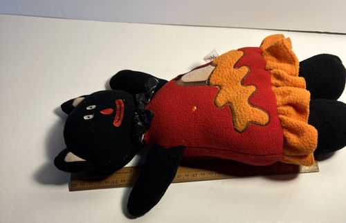 Plush Appeal LLC “Home Of Mardi Grass Plush " USA Halloween Black Cat Plush Doll - Picture 8 of 8