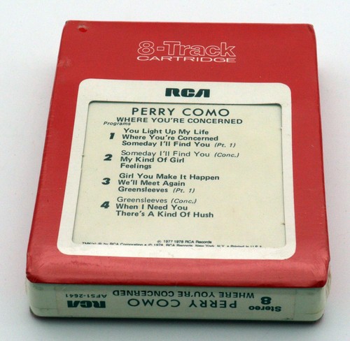 SEALED Perry Como Where You're Concerned (8-Track Tape) - Imagen 2 de 5