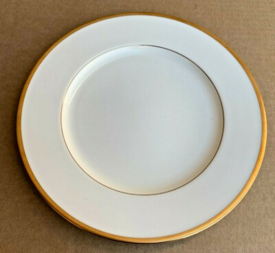 #ad #ad 1 Dinner Plate Noritake Troy White Cream Gold Rim Verge 9726 Japan $43.99