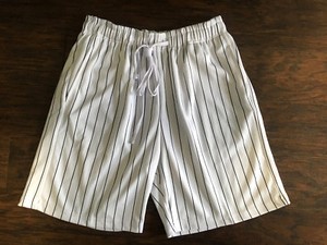 black striped shorts