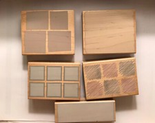 Lot-5 Hero Arts Background Wood Mounted Rubber Stamps EUC