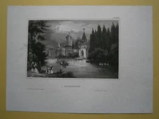 1843 Meyer print SCHLOSS LAXENBURG NEAR VIENNA, AUSTRIA, #16