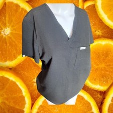 FIGS Technical Collection Scrub Top V-Neck Short Sleeve Women's Size M