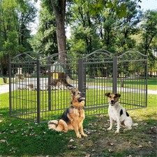 8/16 Panels Dog Playpen Large Dog Crate Pen Fence Kennel Pets Barrier Anti-Jump