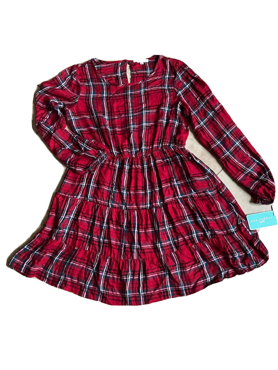 Copper Key Flannel Juniors Dress Plaid Soft Plaid Holiday Casual Size Large  | eBay