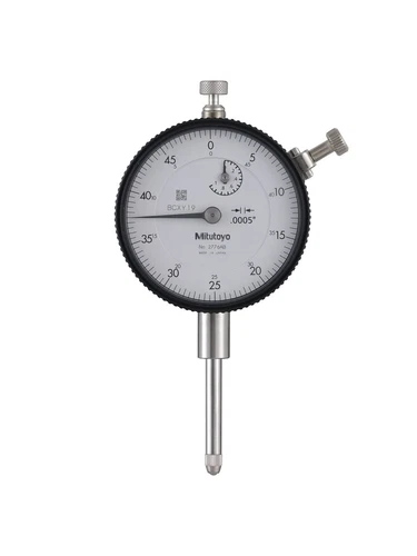 Mitutoyo 2776AB - Dial Indicator Std .0005-.1" 4-48 UNF, 3/8" Stem, Flat Back