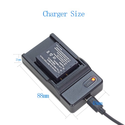 Battery Charger for Panasonic Lumix DMC-TZ1-K,DMC-TZ1-S CGA-S007 S007E,DMW-BCD10 - Picture 3 of 10