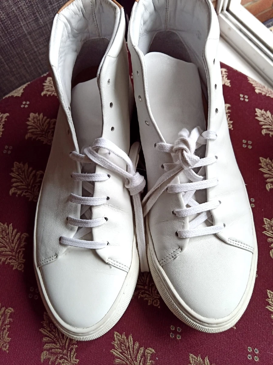 Jigsaw White Leather Boots size 41 EU 8 UK NEW